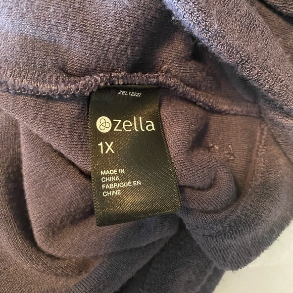 Zella Nordstrom Spa Hoodie Jacket Womens Plus Size 1X Bell Sleeve Slate Gray - Picture 7 of 9